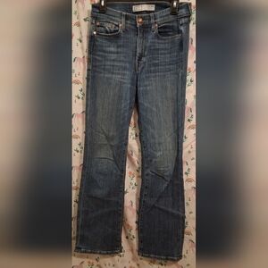 NWOT AYR The Bomb Pop High-Rise Straight Leg Cotton Blue Denim Jeans SZ 28L